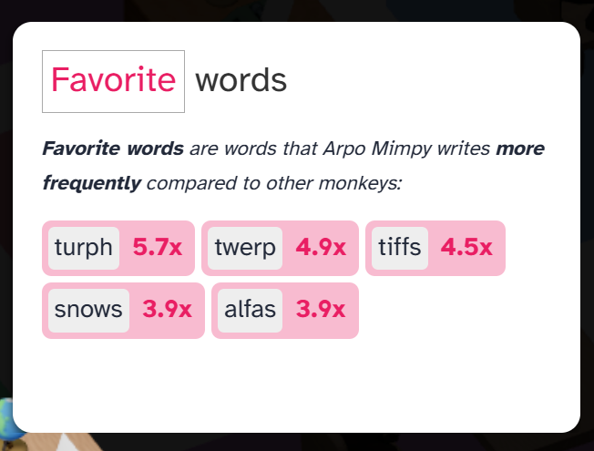 favorite words
