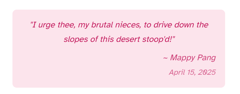 Mappy's Sentence